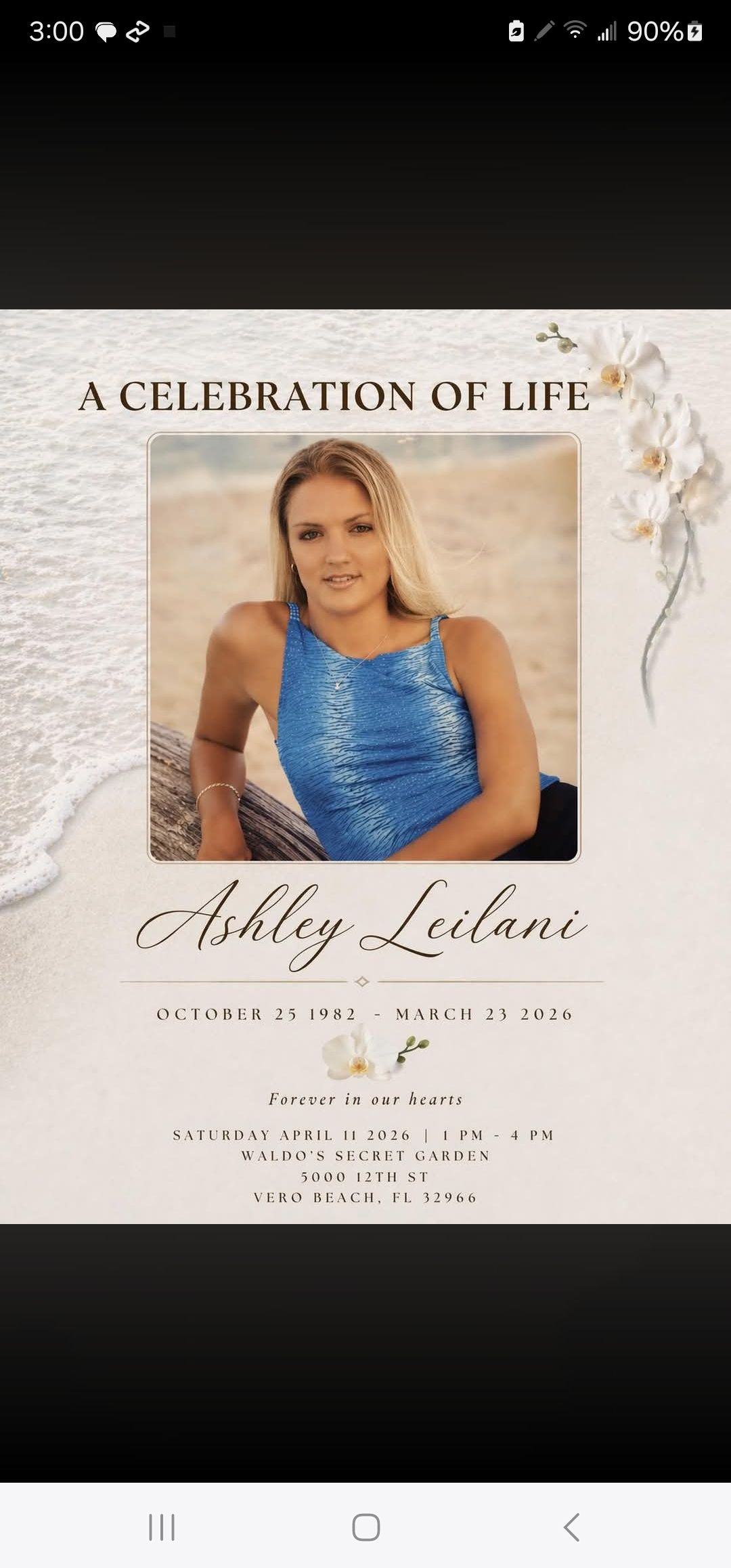 Ashley Leilani Vero Beach, Florida Death-Obituary: Funeral Date For Ashley Leilani Johnson Announced